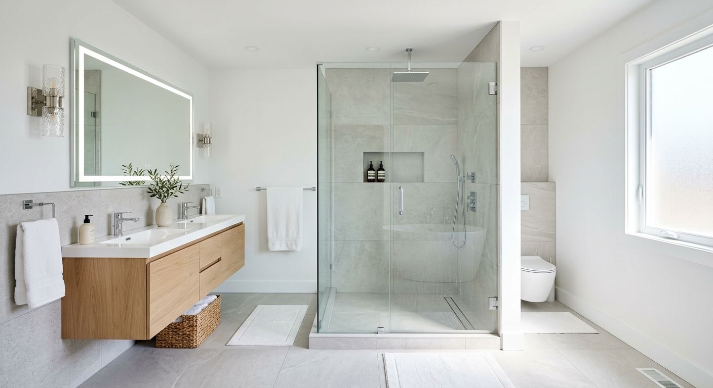 Bathroom remodel in Collingwood — new tile and shower