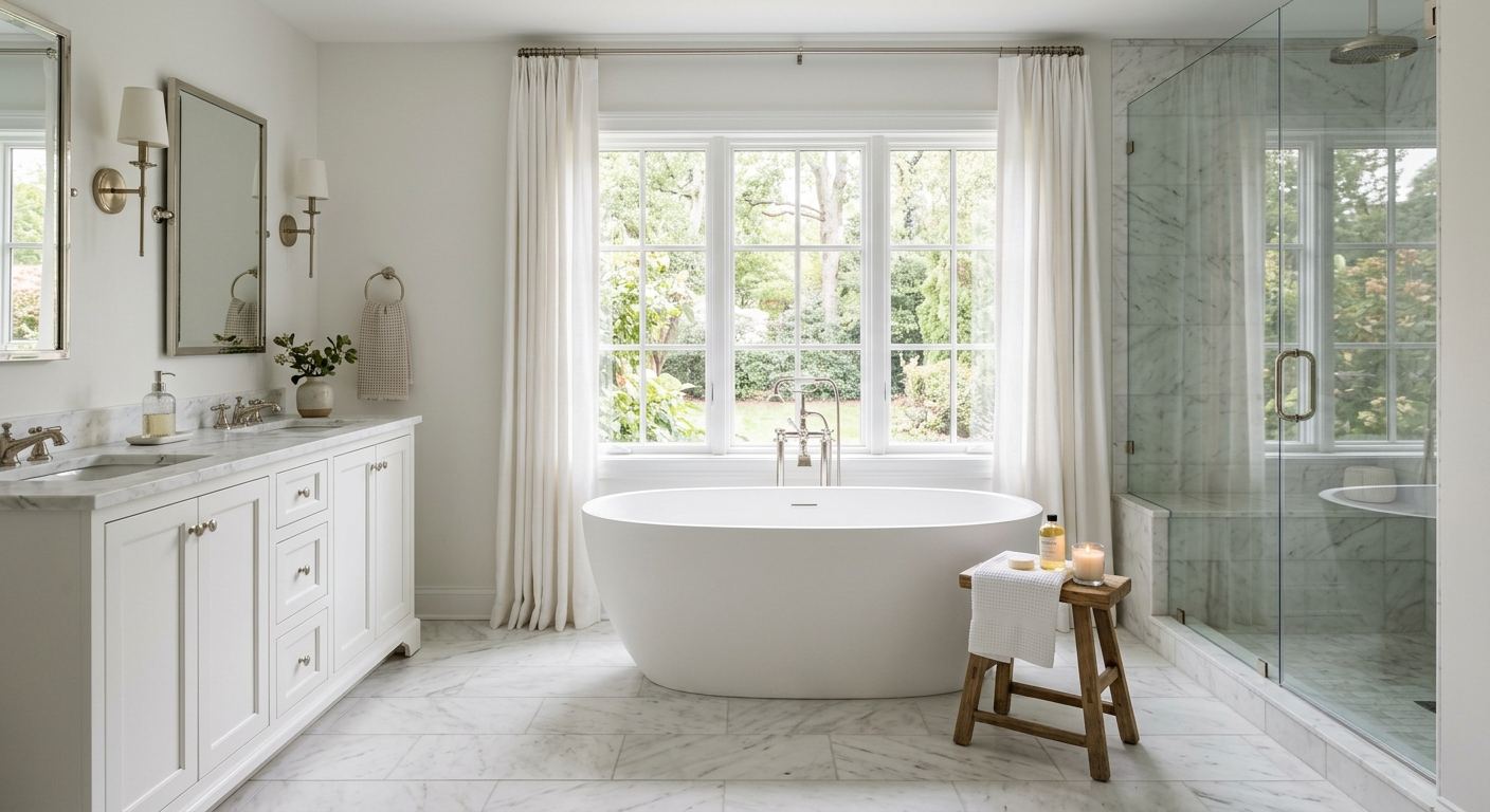 Bathroom remodel in Three Hills — new tile and shower