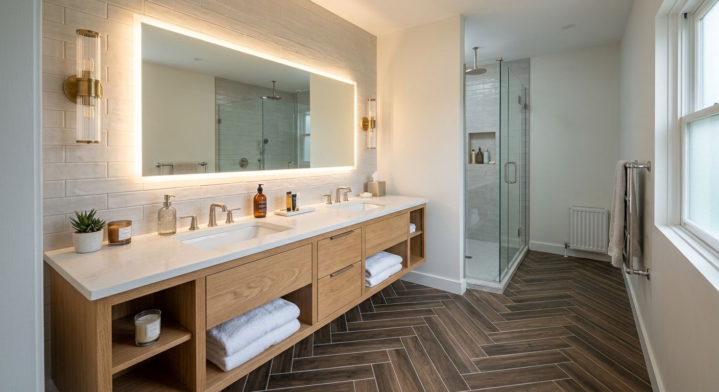 Bathroom remodel in Walnut Grove — new tile and shower