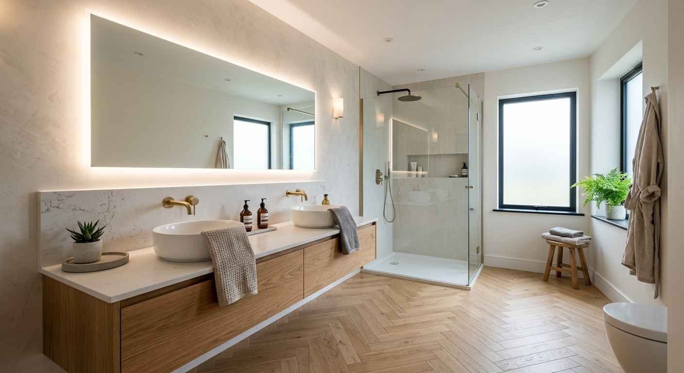 Bathroom remodel in Crestmont — new tile and shower