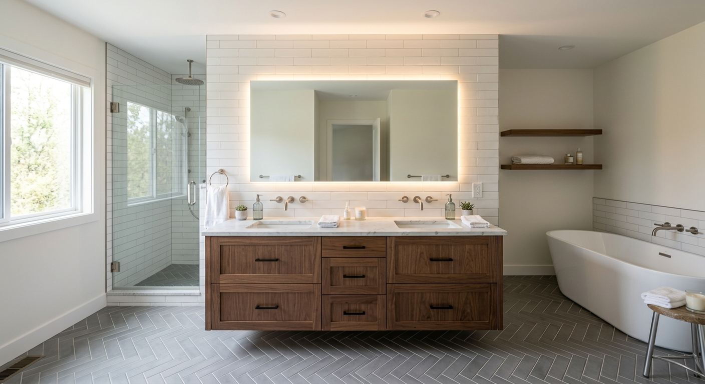 Custom bathroom design in Cedar Valley