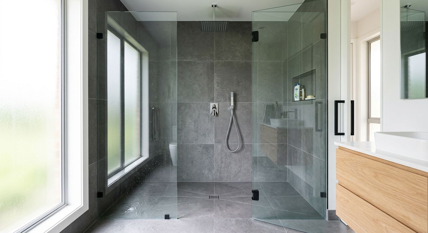 Bathroom remodel in Wetaskiwin — new tile and shower