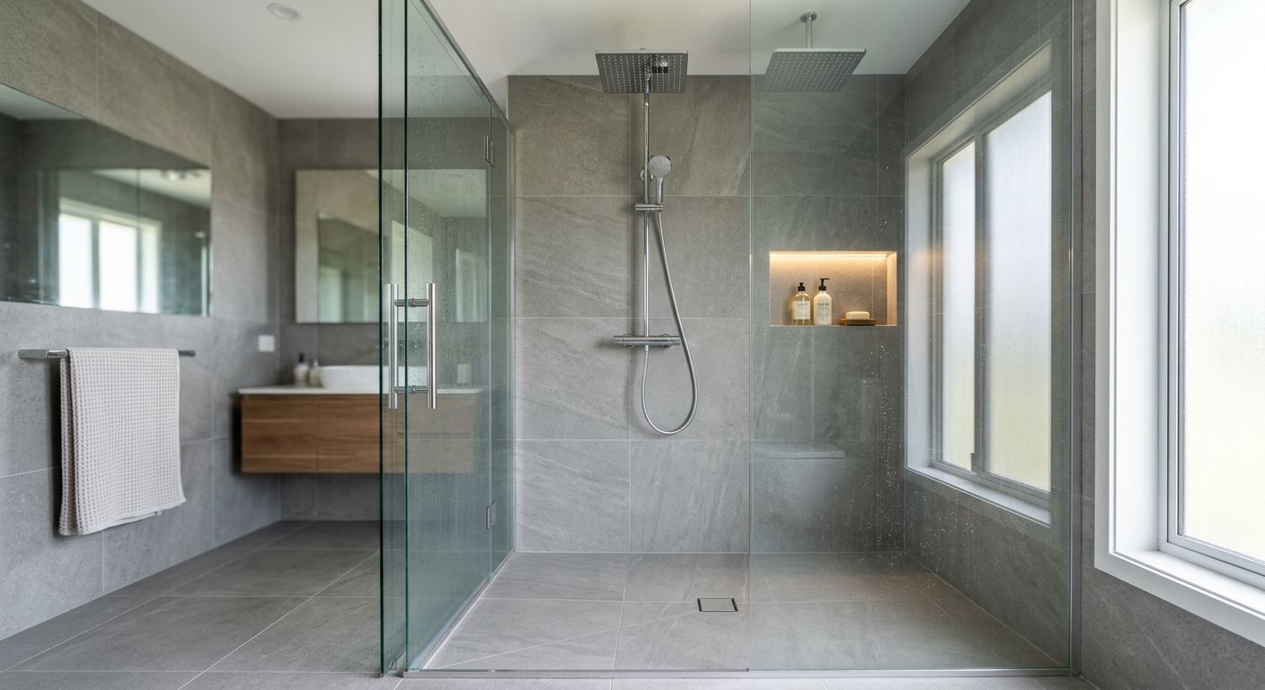 Bathroom remodel in Forest Lawn — new tile and shower