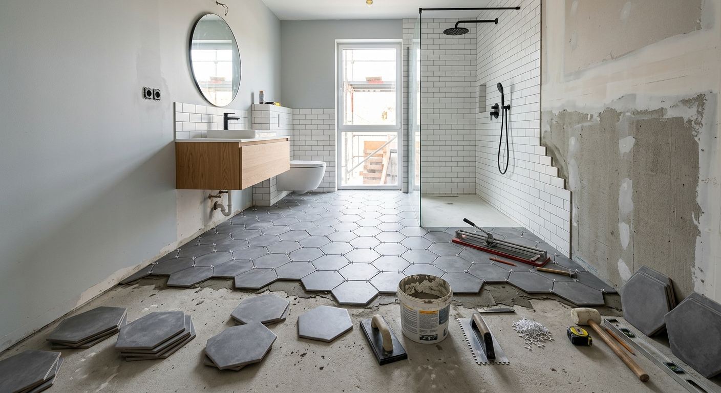Modern bathroom renovation in Chetwynd, British Columbia