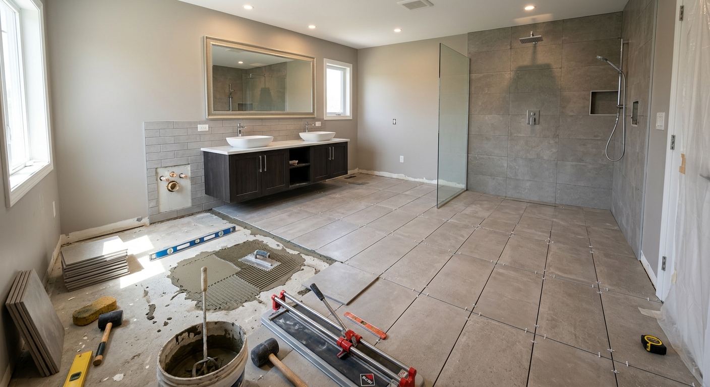 Custom bathroom design in Lee Ridge